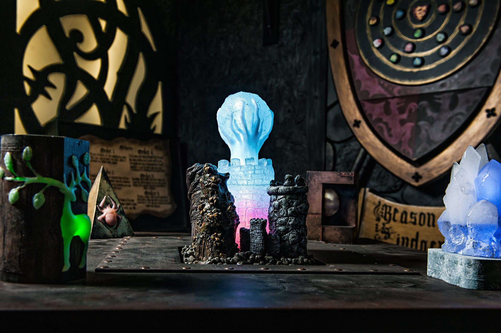 Hint 3: escape room with integrated magic system. Use stones to get your thrones!