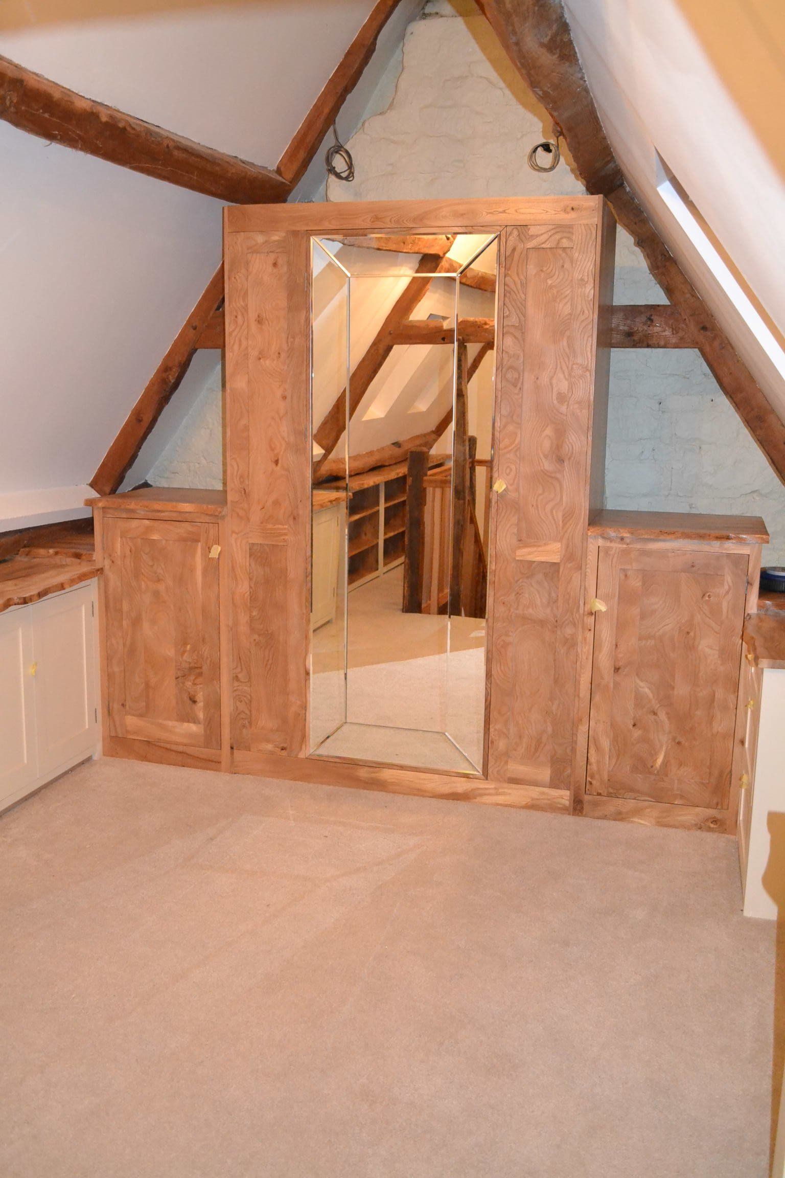 Bespoke solid elm bedroom