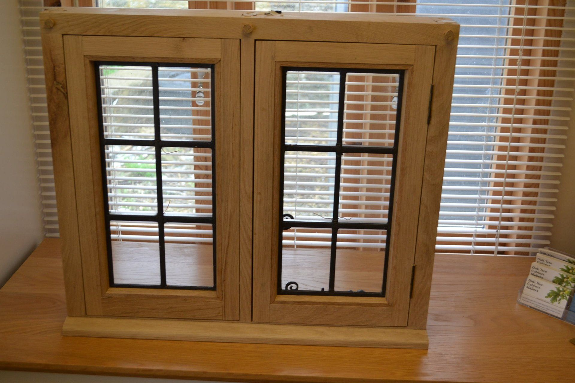 Oak leaded window
traditional leaded glass window