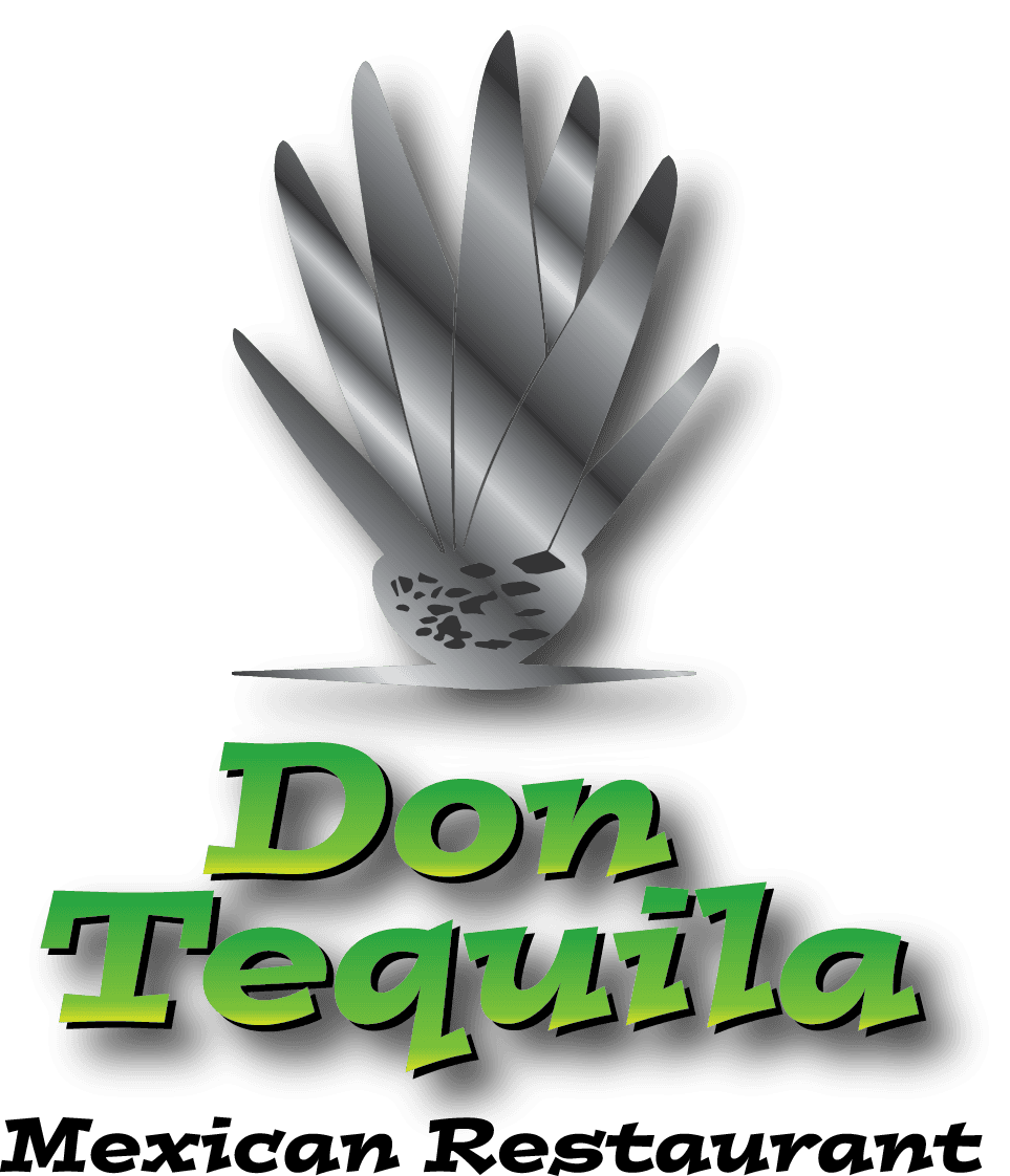 Logo for Don Tequila Mexican Restaurant: agave plant above green text on a white background.