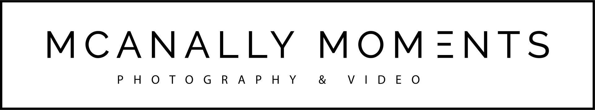 A logo for mcnally moments photography and video