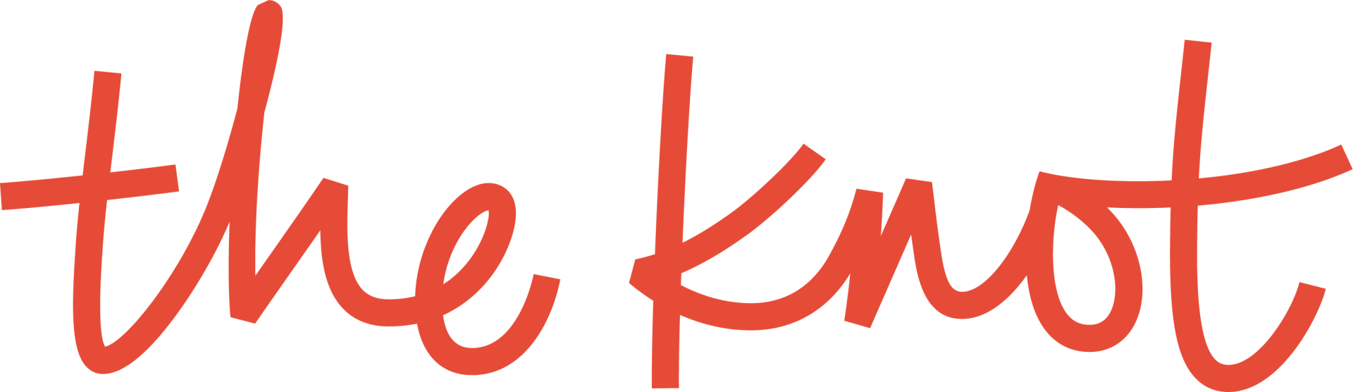 The word the knot is written in red on a white background.