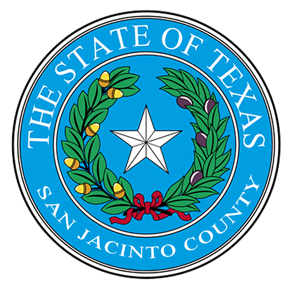 The seal of the state of texas san jacinto county