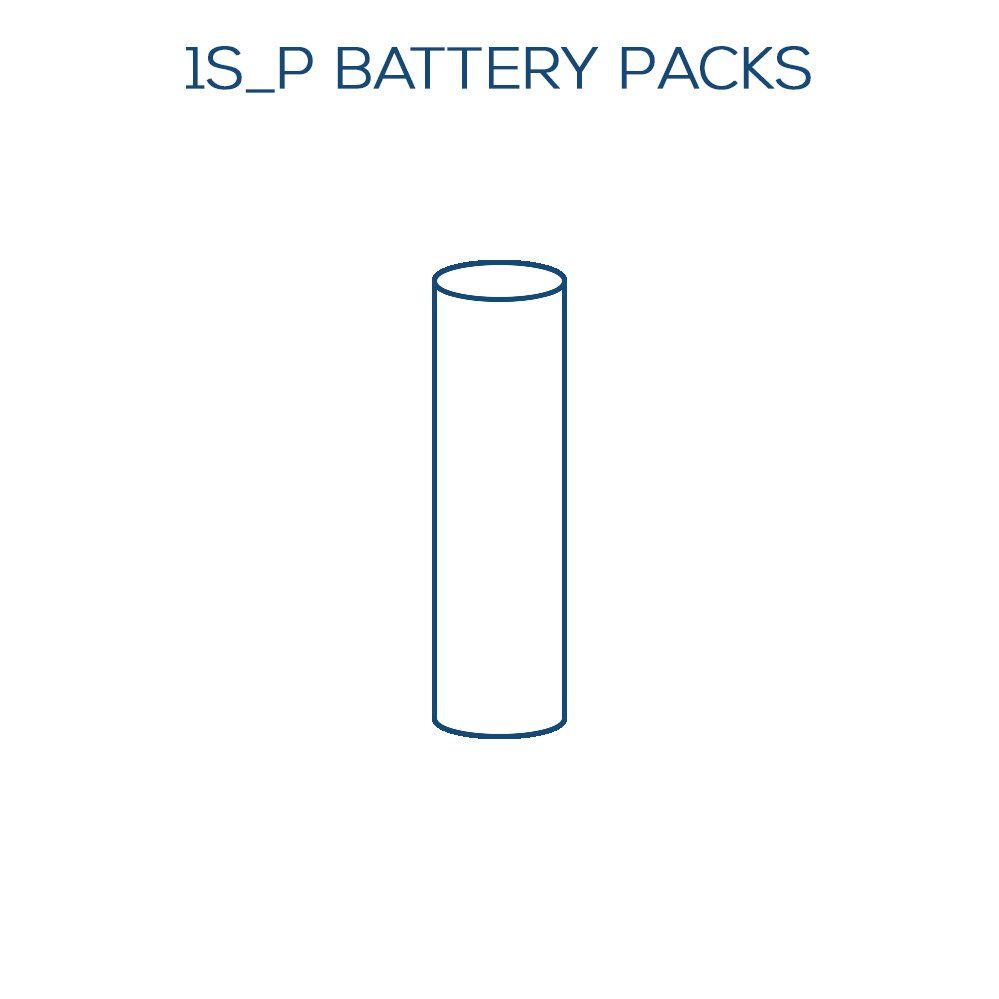A line drawing of a battery cell