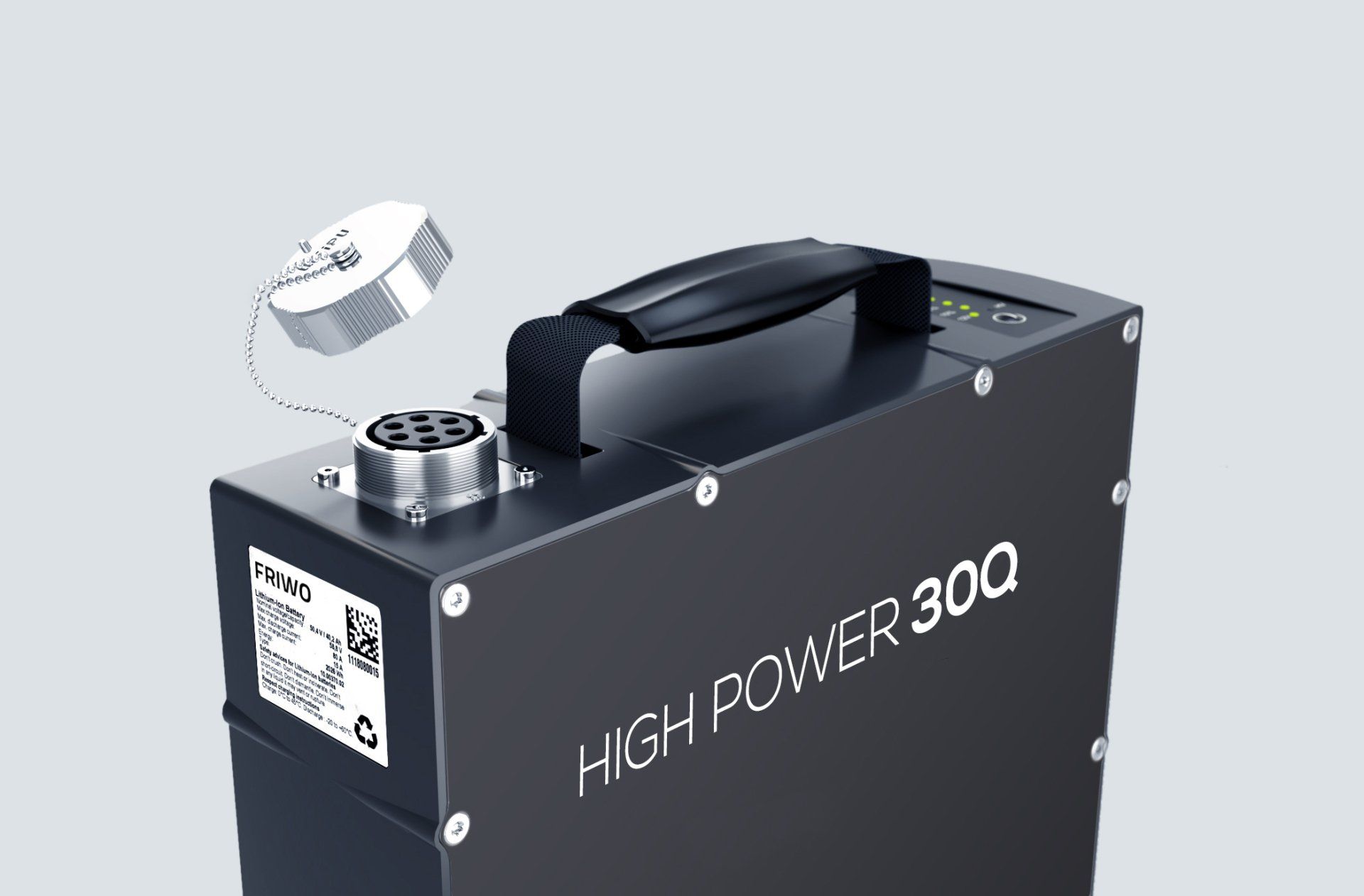 A battery pack with the word high power on it