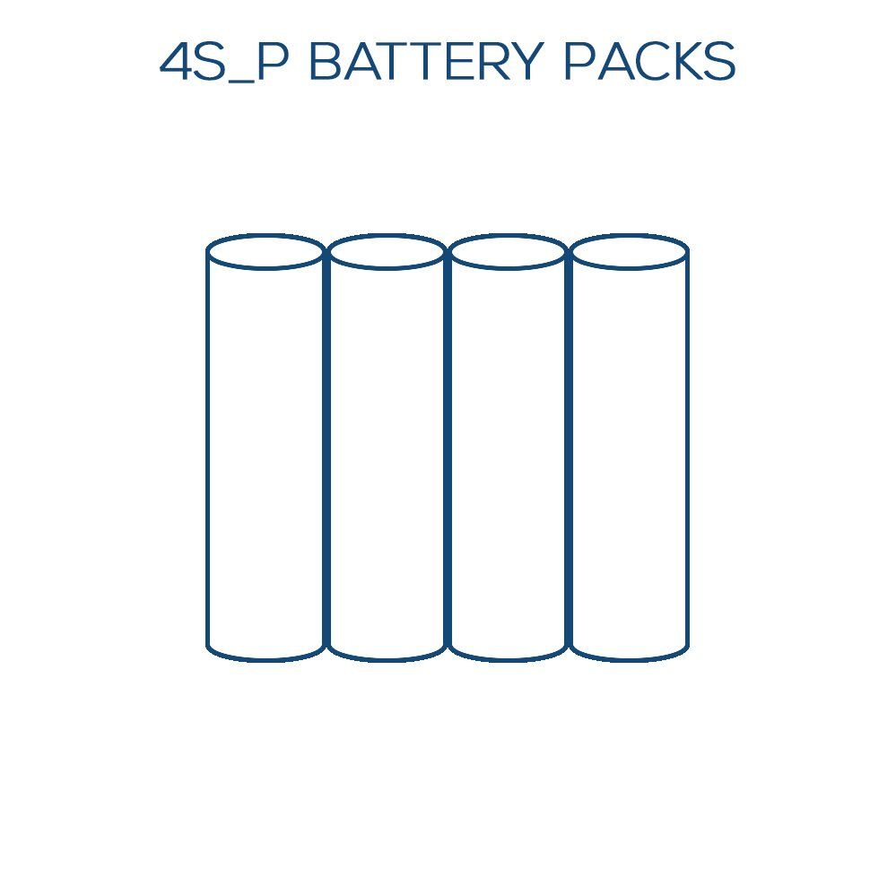 4 batteries
