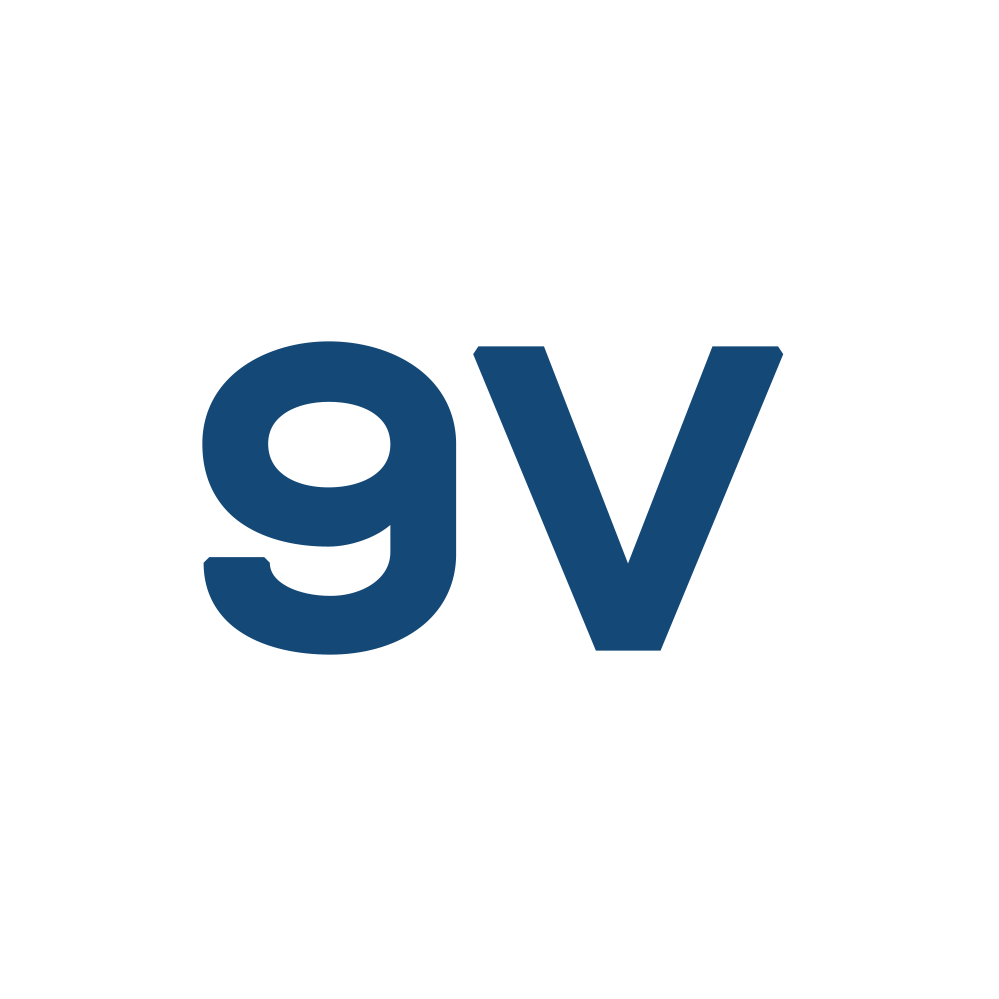 A blue 9v logo on a white background.