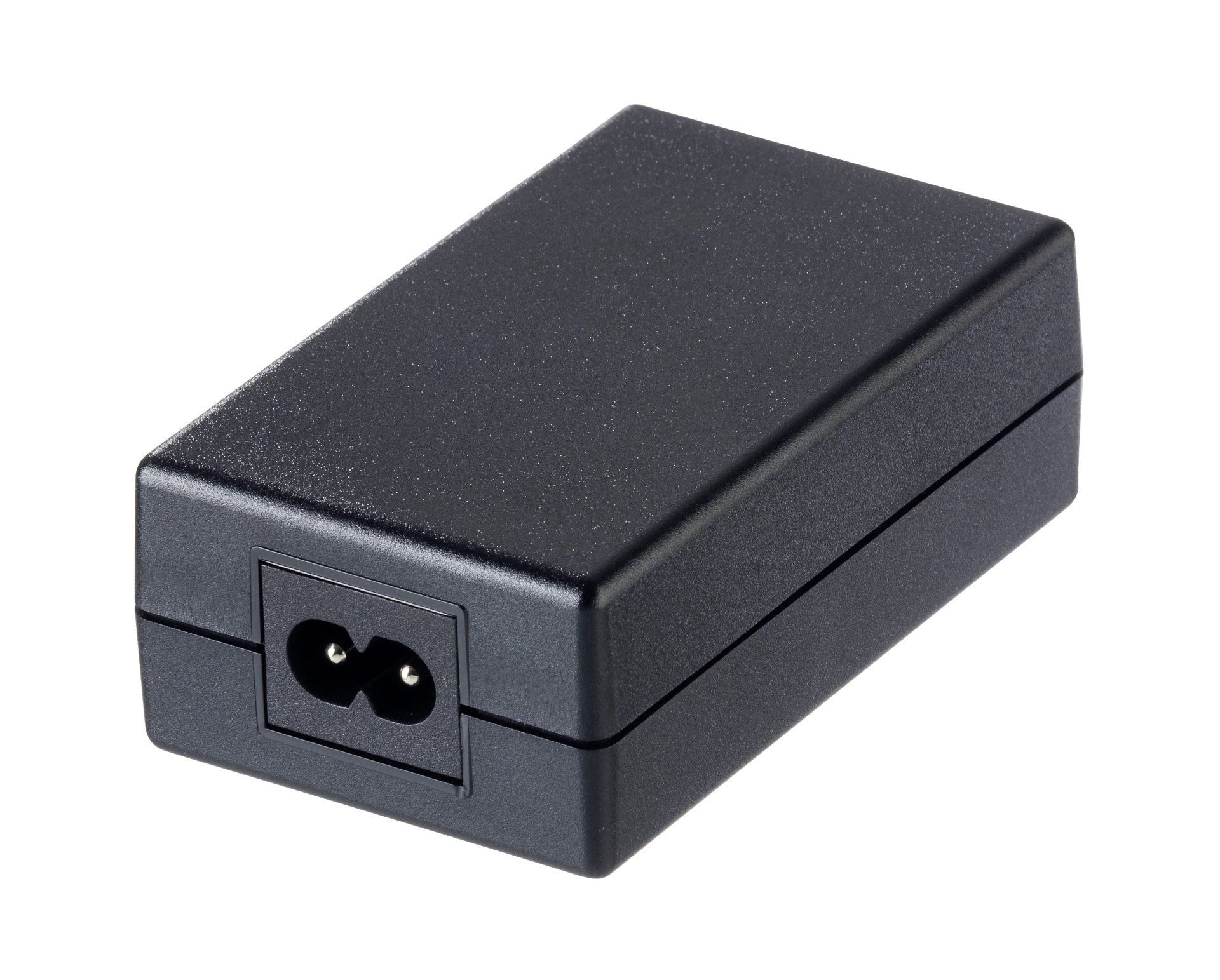 A black desktop power supply