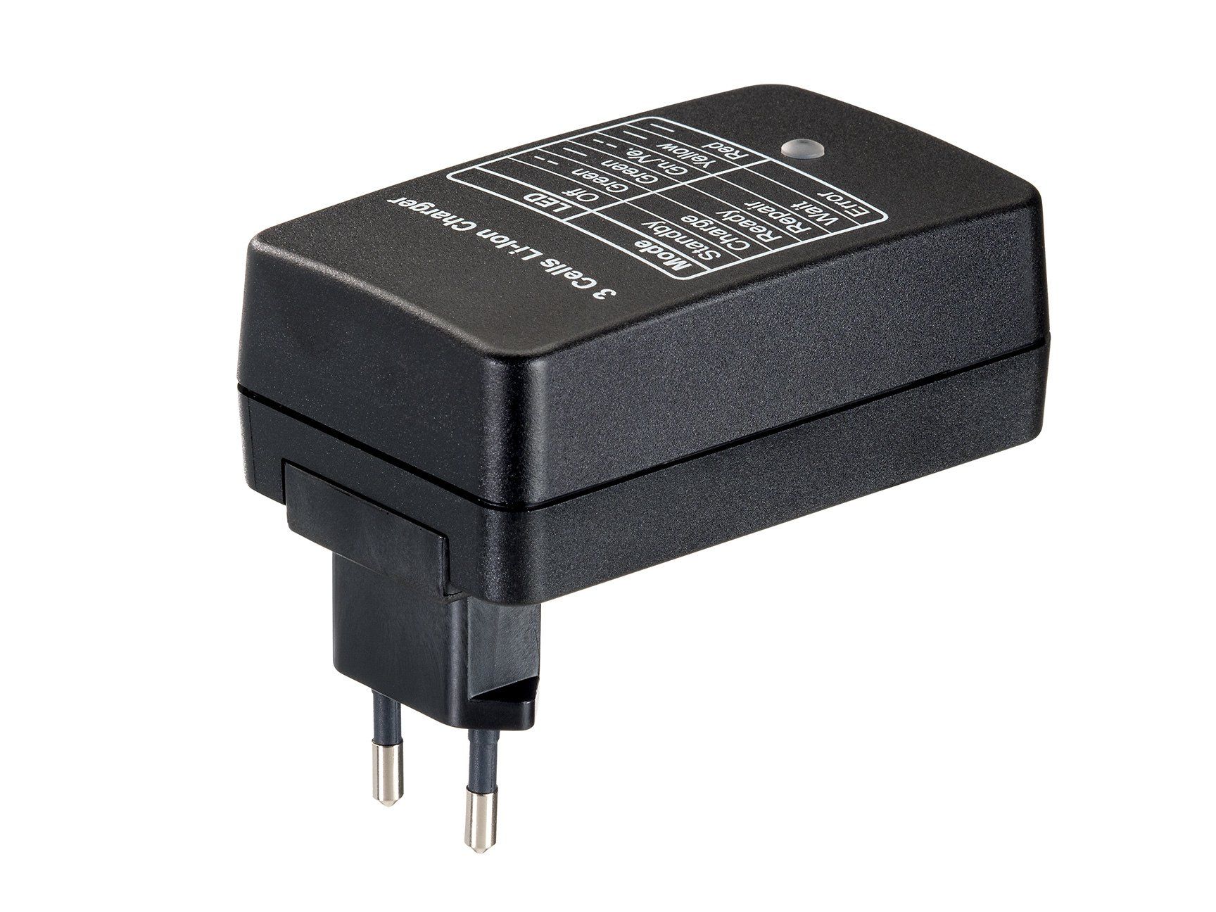 A charger with specifications on it