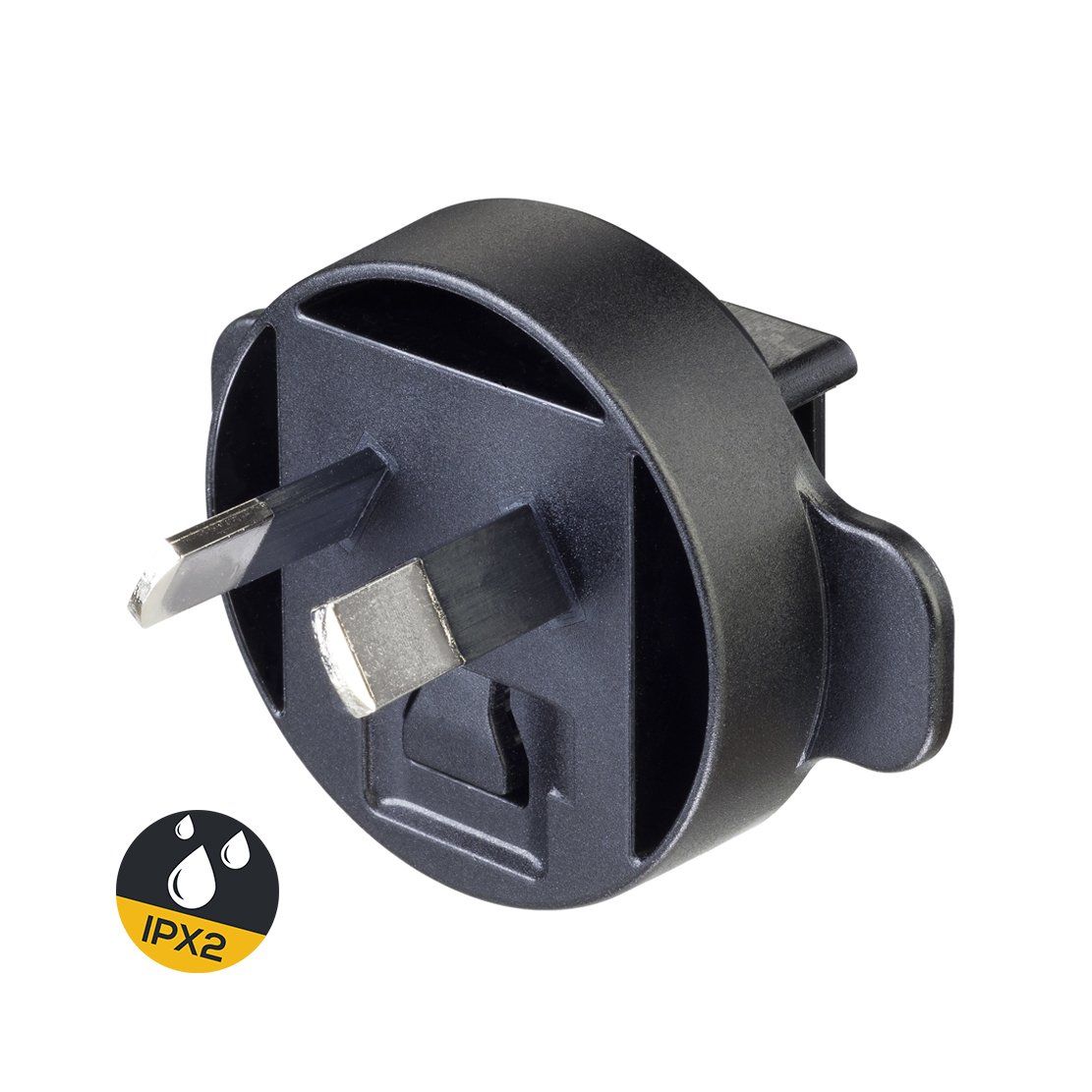 A black plug with ipx2 written on it