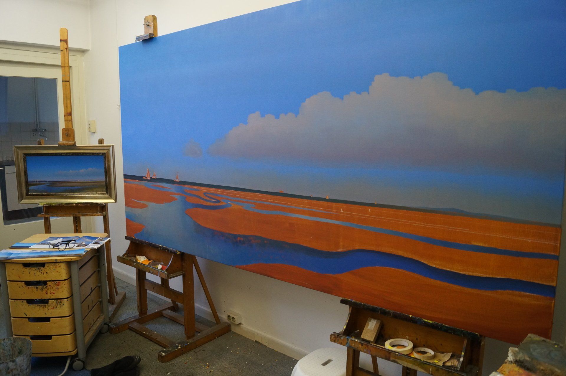 In het atelier