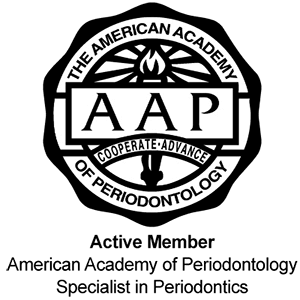 The logo for the american academy of periodontology