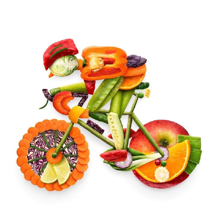 raffigurazione dell'alimentazione sana per sportivi