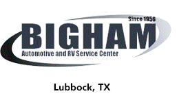 A logo for bigham automotive and rv service center