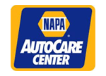 A napa autocare center logo on a white background.