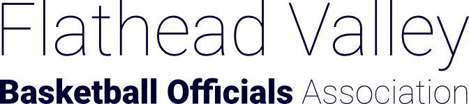 The logo for the flathead valley basketball officials association