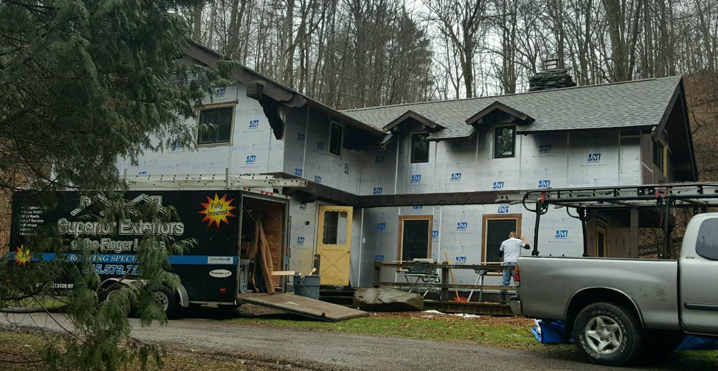 new siding installation
