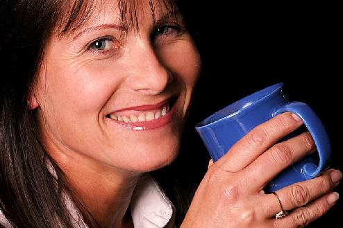 Relaxed women with a cup of coffee