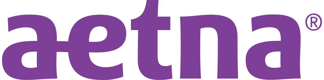 Aetna logo in purple, with the registered trademark symbol in the top right corner.