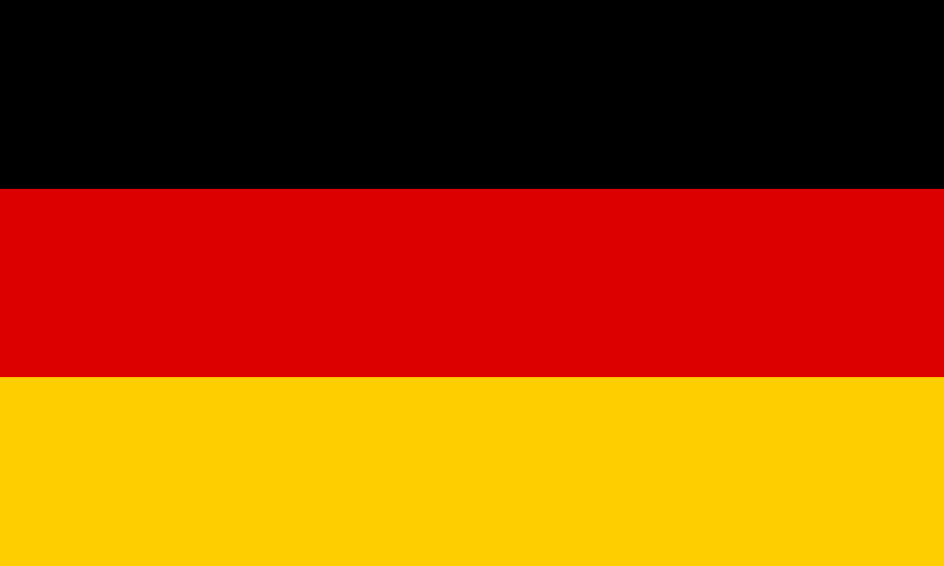 Die flagge deutschlands ist rot, schwarz und gelb.
