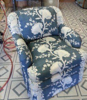 Blue and White Chair