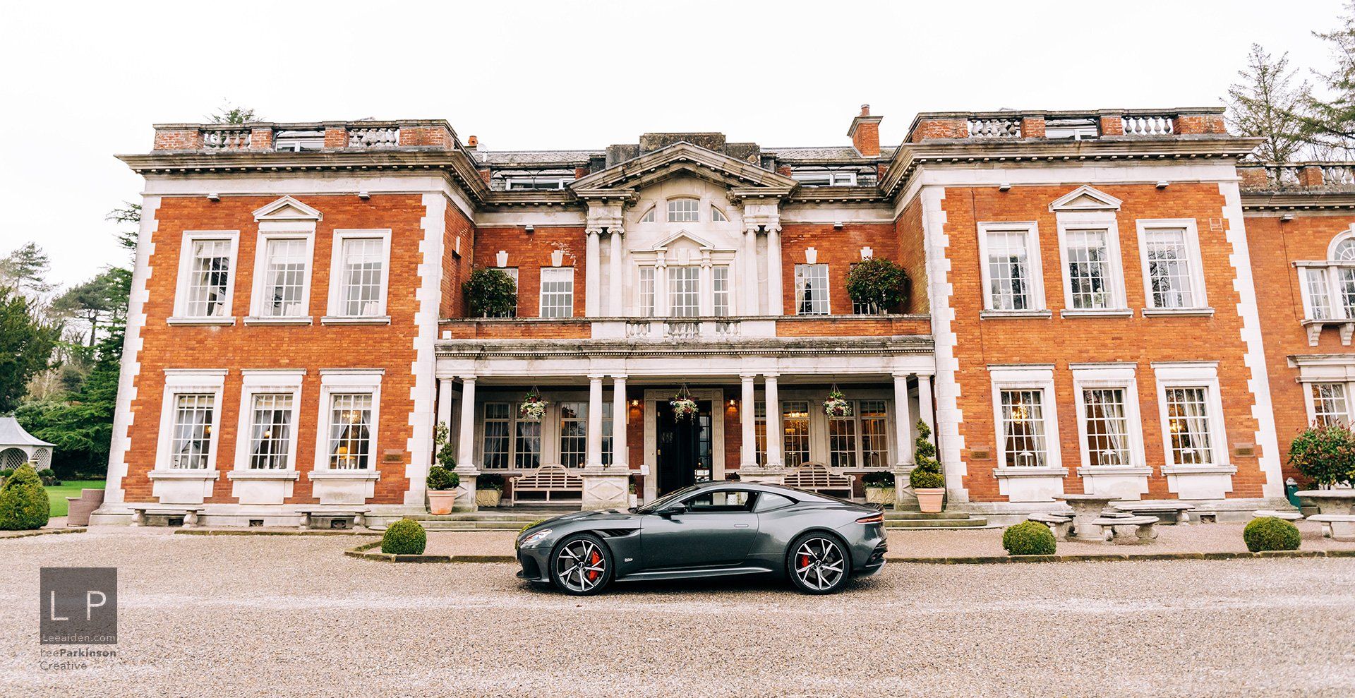 Photoshoot of the Aston Martin DBS Superleggera at Eaves Hall Clitheroe Lancashire by Wedding and Automotive Photographer