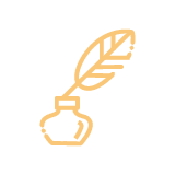 ink pot and ink pen icon