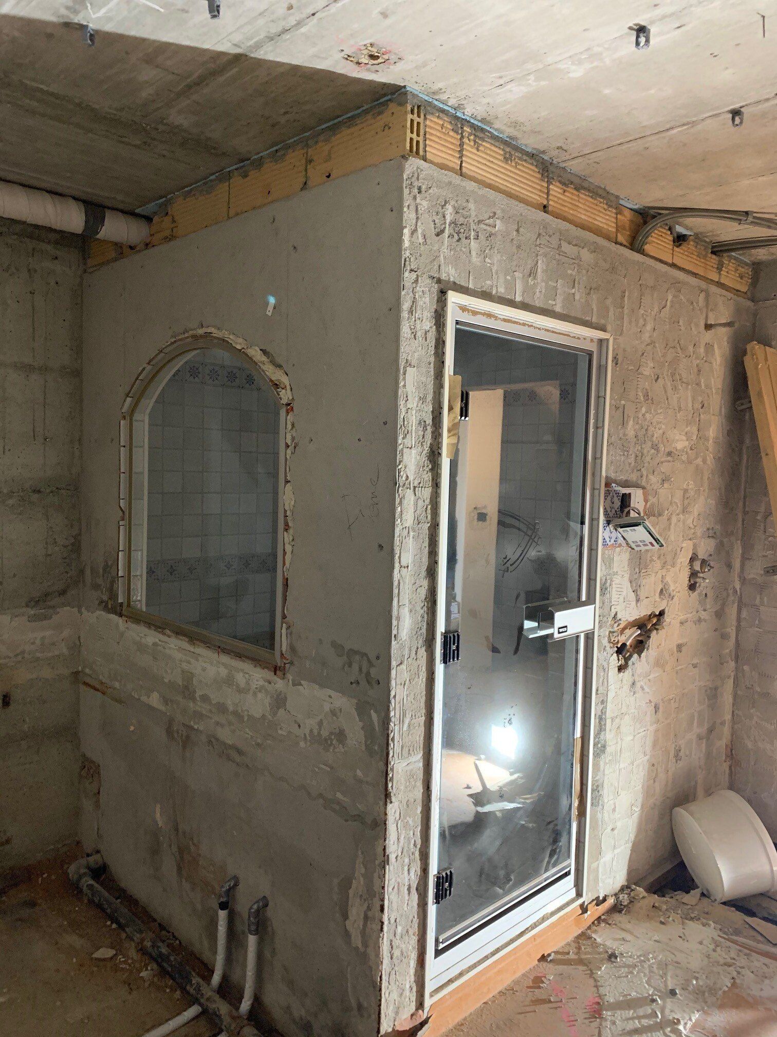 Transformation chalet Verbier jacuzzi avant