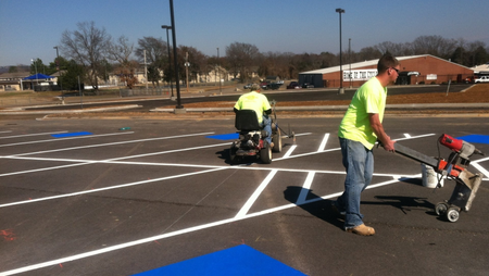 striping school lot