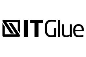 IT Glue logo in black text with a square icon on a white background