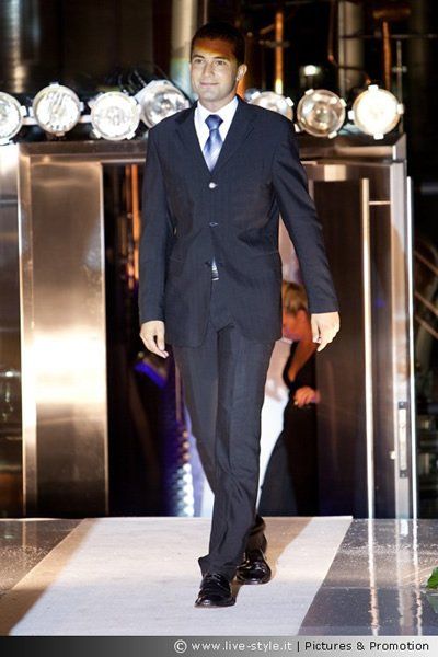 Thomas Haberer als Model bei einer Fashion Show