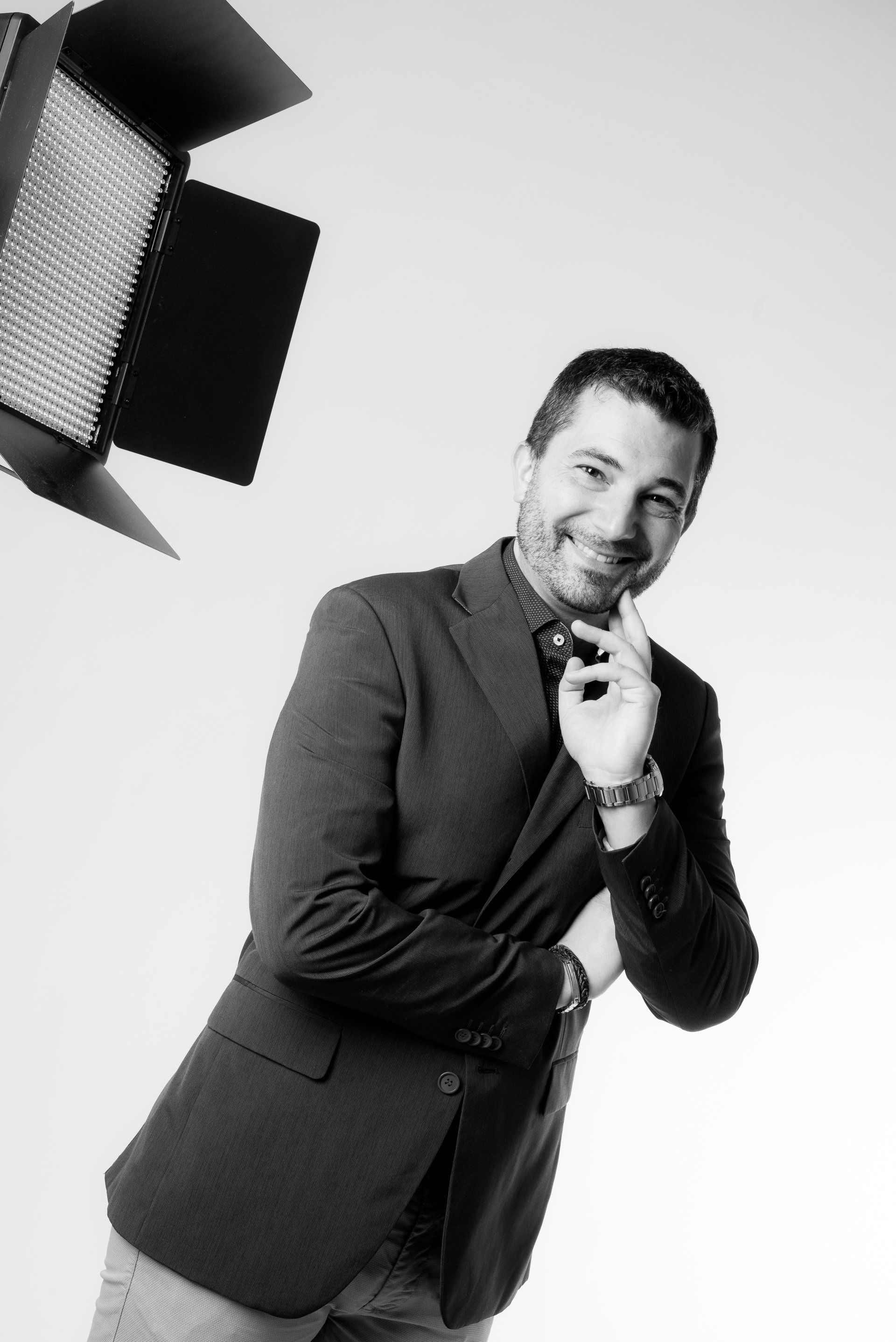 Südtiroler Moderator Thomas Haberer - Studiofoto 2019