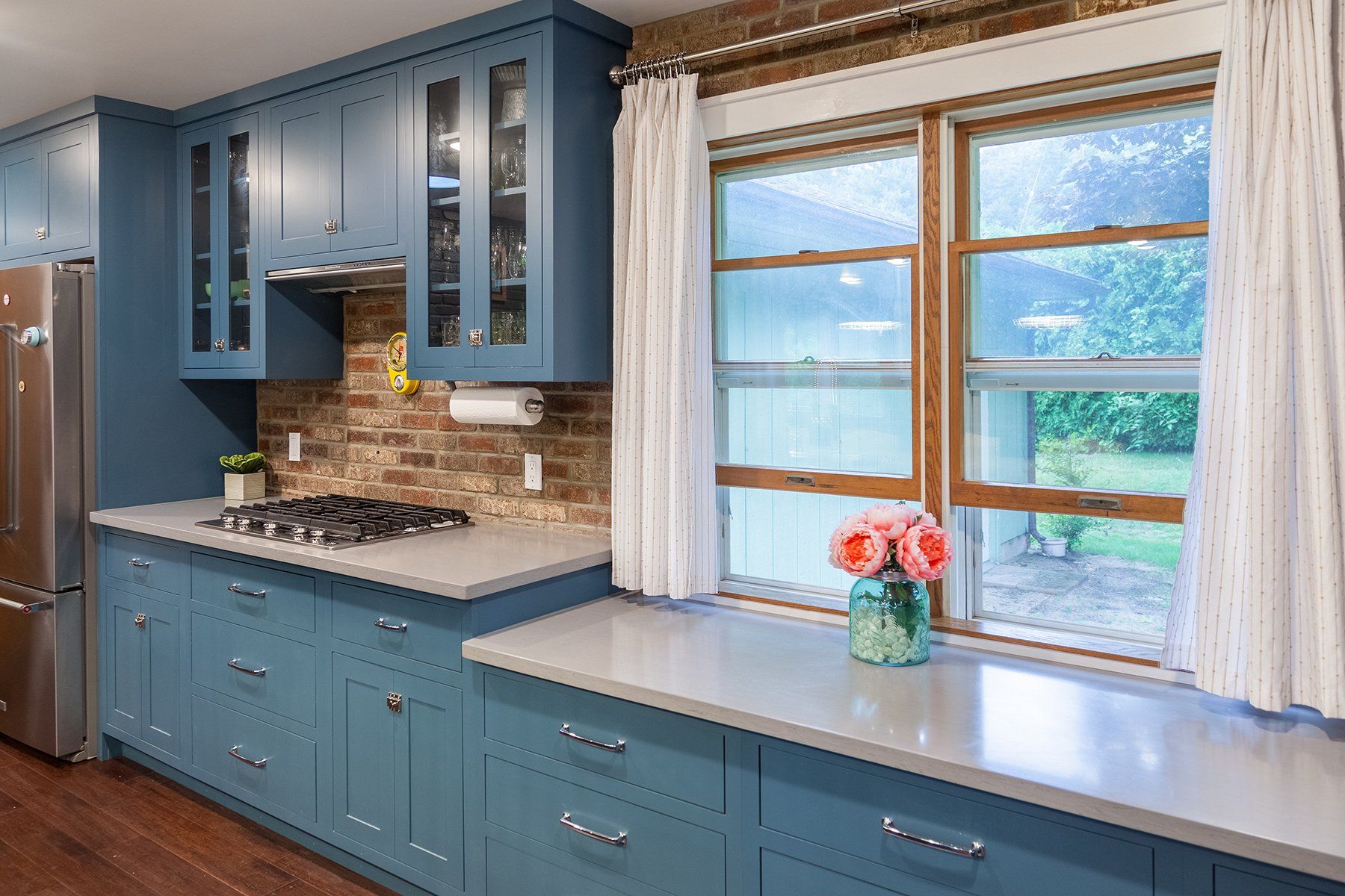 Remodeling Kitchen — Blue Colored Cabinetry  in Traverse City, MI