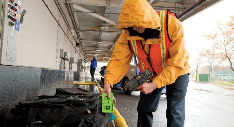 barcode scanner luggage tracking