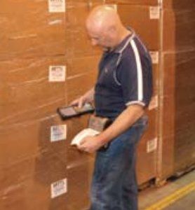 mobile printing warehouse worker