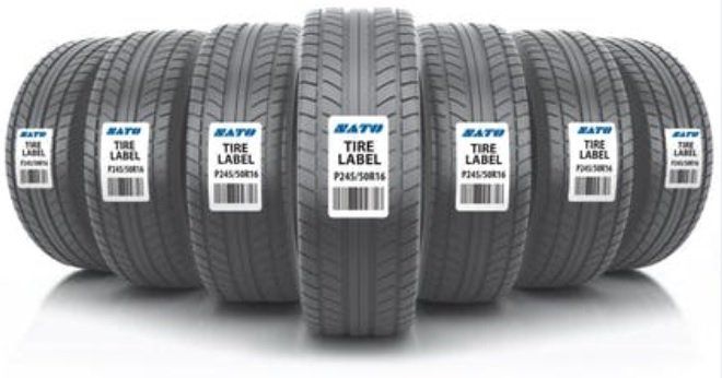 sato on tread tire labels
