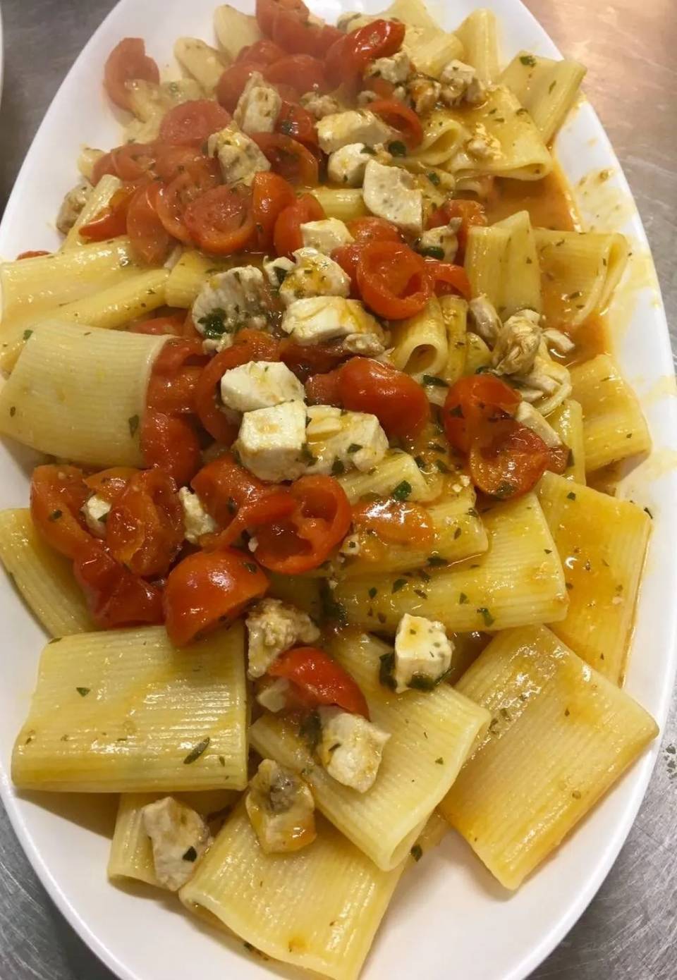 mezze maniche con il pesce