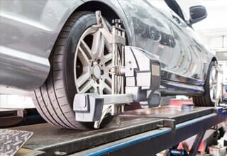 A car getting suspension repair completed in Duluth, MN