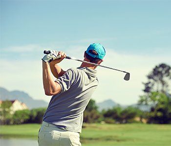 Custom Golf Clubs — Golfer Hitting Golf Shot with Club in Bethlehem, PA Custom Golf Clubs — Golfer Hitting Golf Shot with Club in Bethlehem, PA
