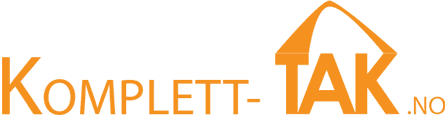 An orange and white logo for komplett-tak.no