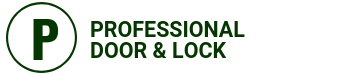 Logo of Professional Door & Lock with a green