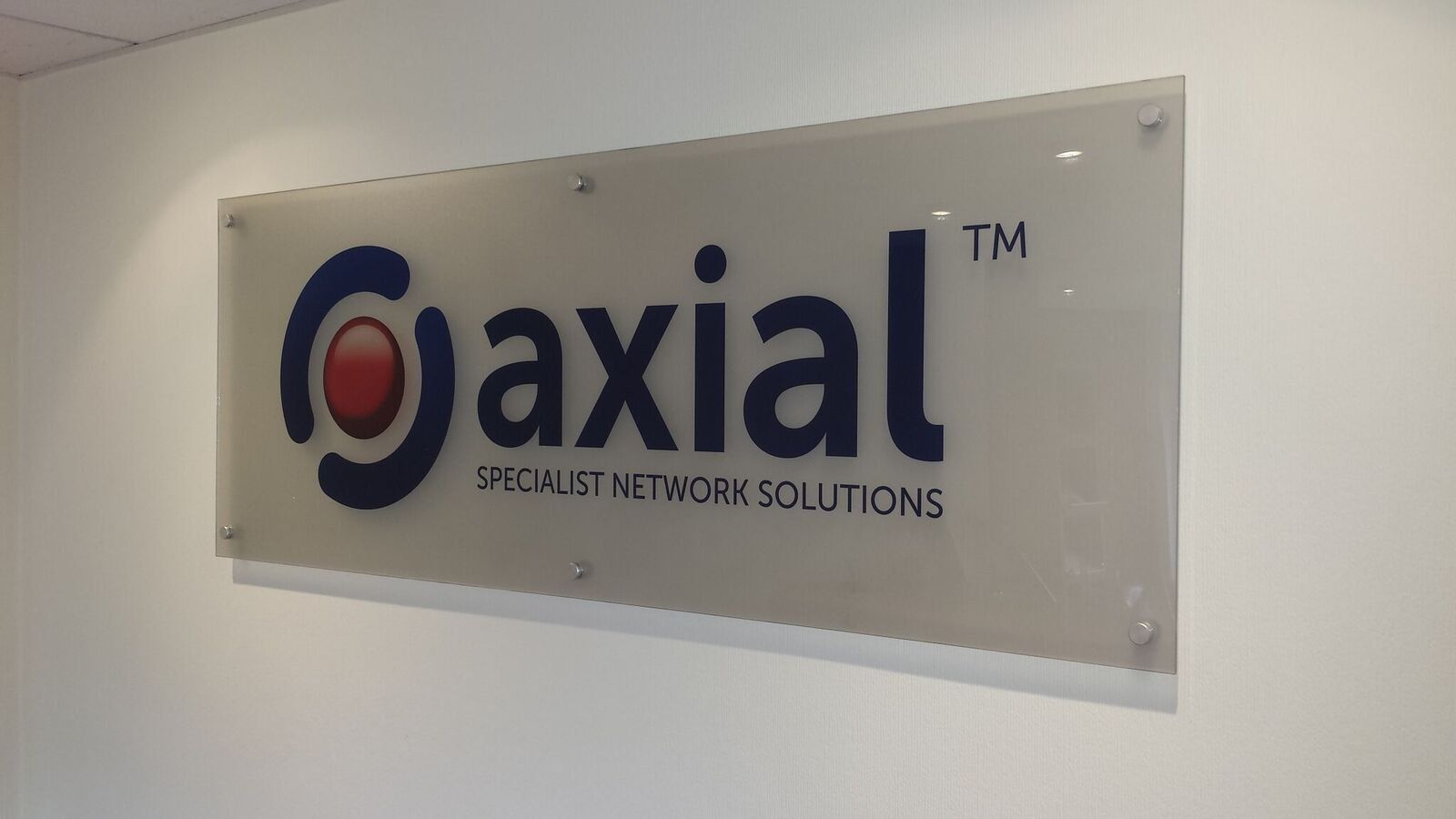 Glass Internal Signage for receptions areas