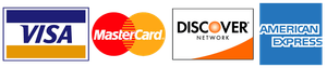 We accept most major credit cards for service