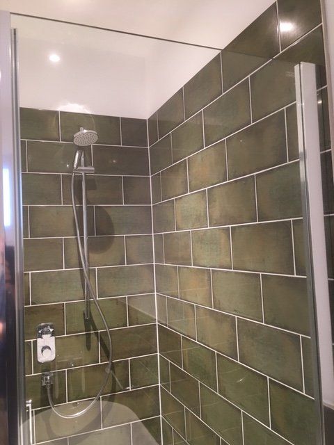 black coloured tiles