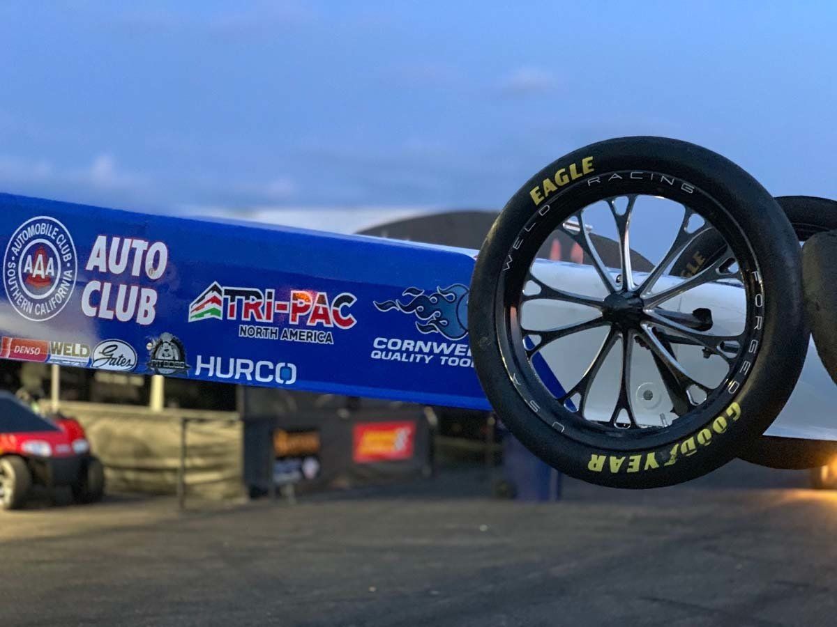 Photo of Drag Race Car Featuring Tri-Pac Logo