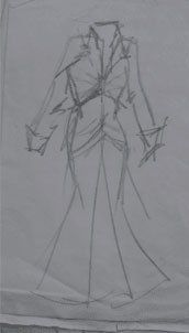 women's wear dress sketch