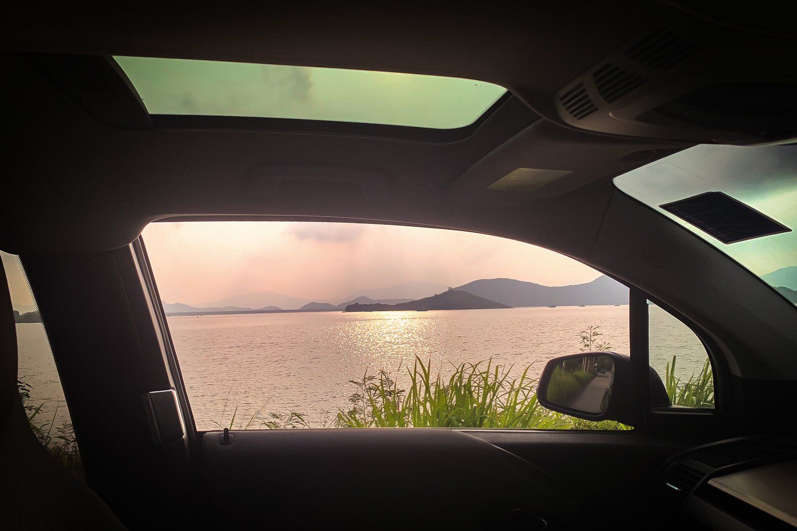 car near the ocean