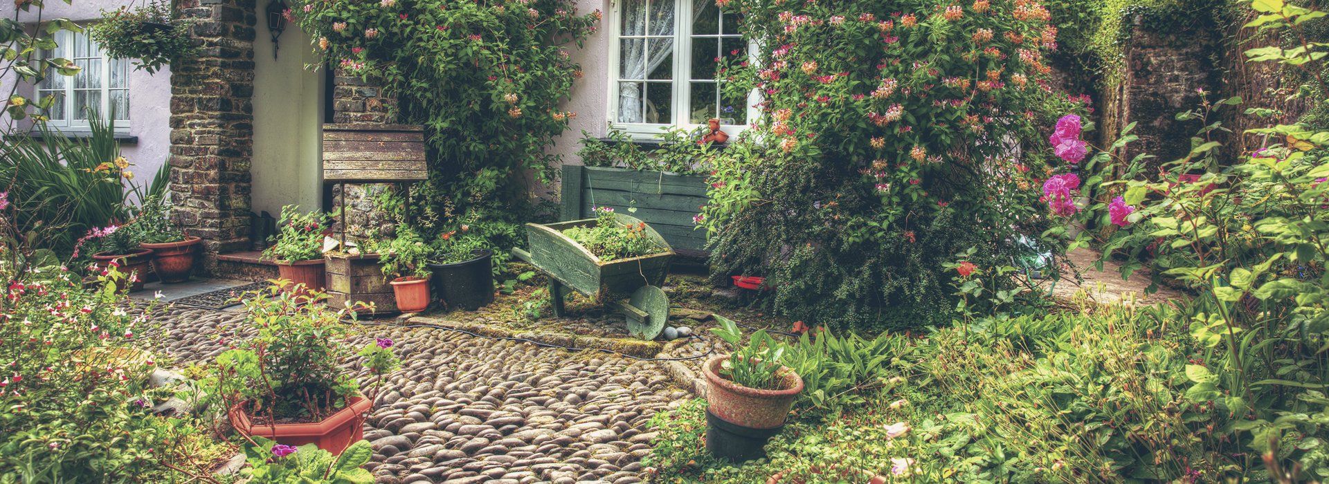 stylish garden area