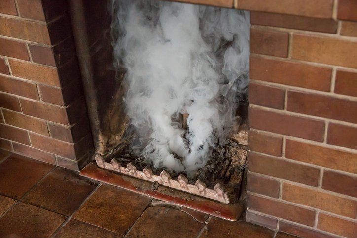 Fireplace With Smoke — Lawrenceville, GA — A Neat Sweep