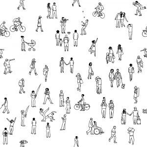 Tenants - illustration of people doing various activities